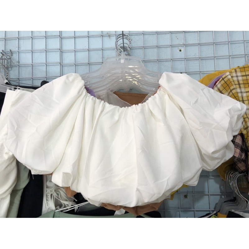 ÁO CROPTOP TAY PHỒNG VOAN 2 LỚP