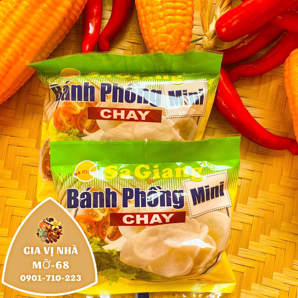 Bánh phồng mini chay Sa Giang - gói 100gr