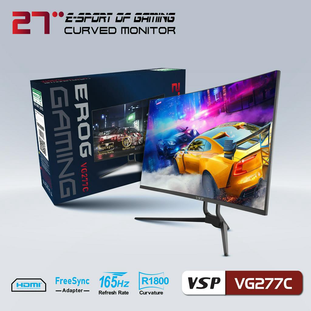 Màn hình VSP VG277C 27inch cong 165Hz Gaming  - Hàng chính hãng