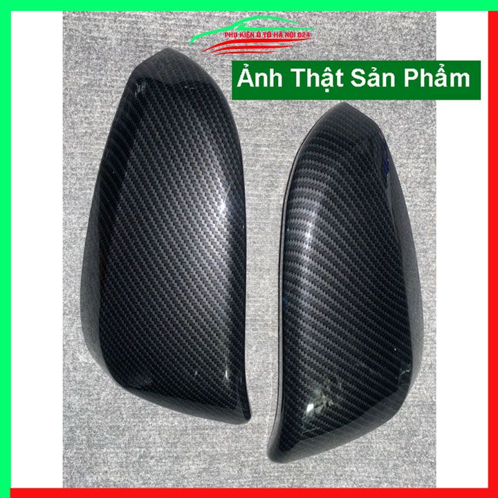Ốp gương chiếu hậu Fortuner 2017-2022 vân Cacbon bảo vệ chống trầy trang trí làm đẹp xe