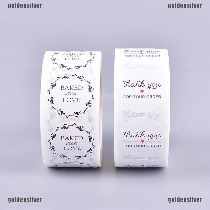 Cuộn 500 Miếng Dán Chữ Thank You For Your Order
