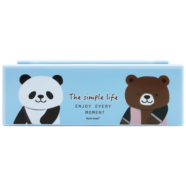 Hộp Bút Nhựa Moshi Moshi 356 - Màu Xanh Da Trời - The Simple Life