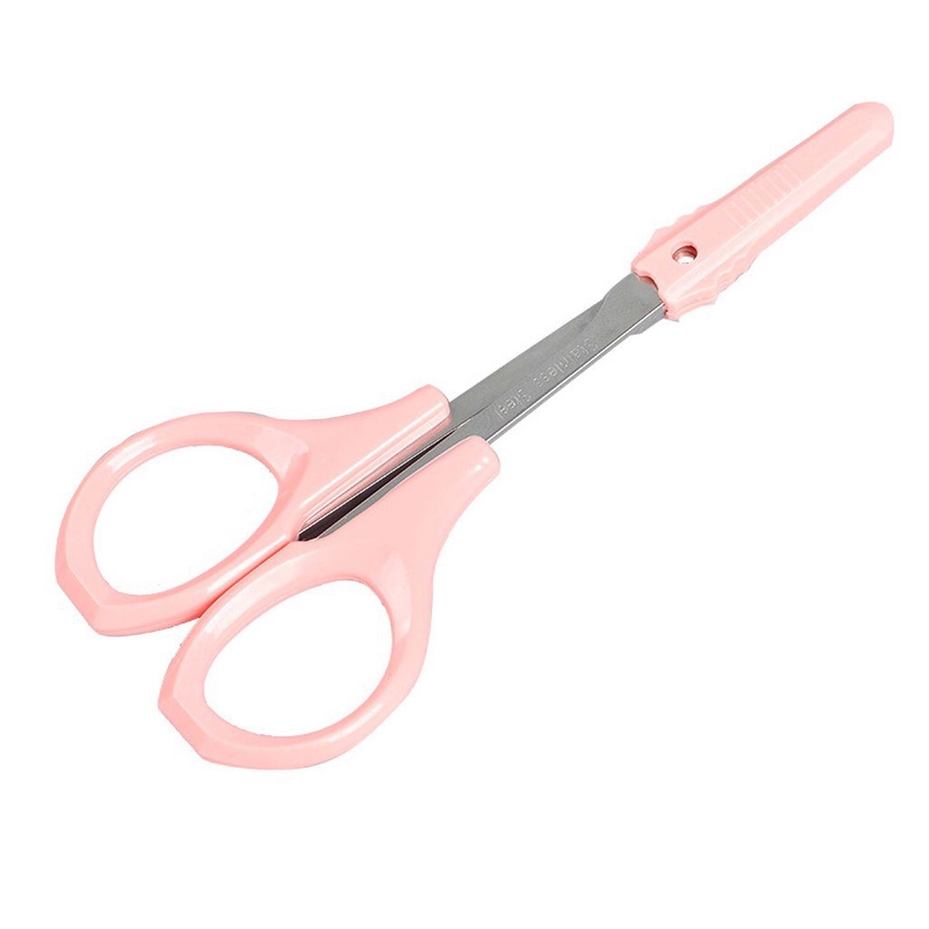 Kéo cắt mi mắt giả bằng thép cao cấp chống gỉ màu hồng/ trấng chính hãng XUKASHOP chuyên dùng cho makeup