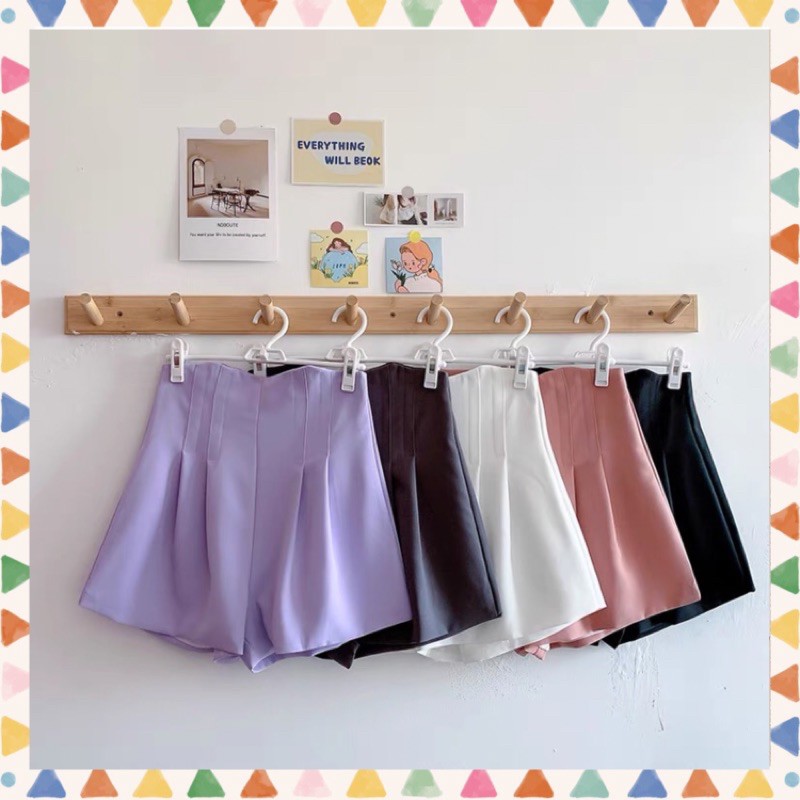 Quần sooc cạp cao có túi (Kèm ảnh thật) 628