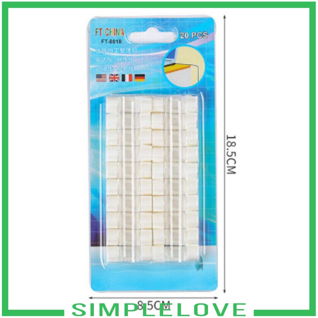 Set 20 KẹP NhựA Tự DíNh Giữ Dây CáP TiệN DụNg