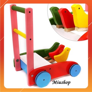 XE TẬP ĐI 3 CON GÀ BẰNG GỖ CHO BÉ