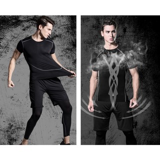 SET ĐỒ COMBAT 3 ĐỒ CÓ SIZE LỚN CHO NAM (ÁO THUN/BA LỖ, QUẦN SHORT VÀ QUẦN LEGGING) CO GIÃN 4 CHIỀU