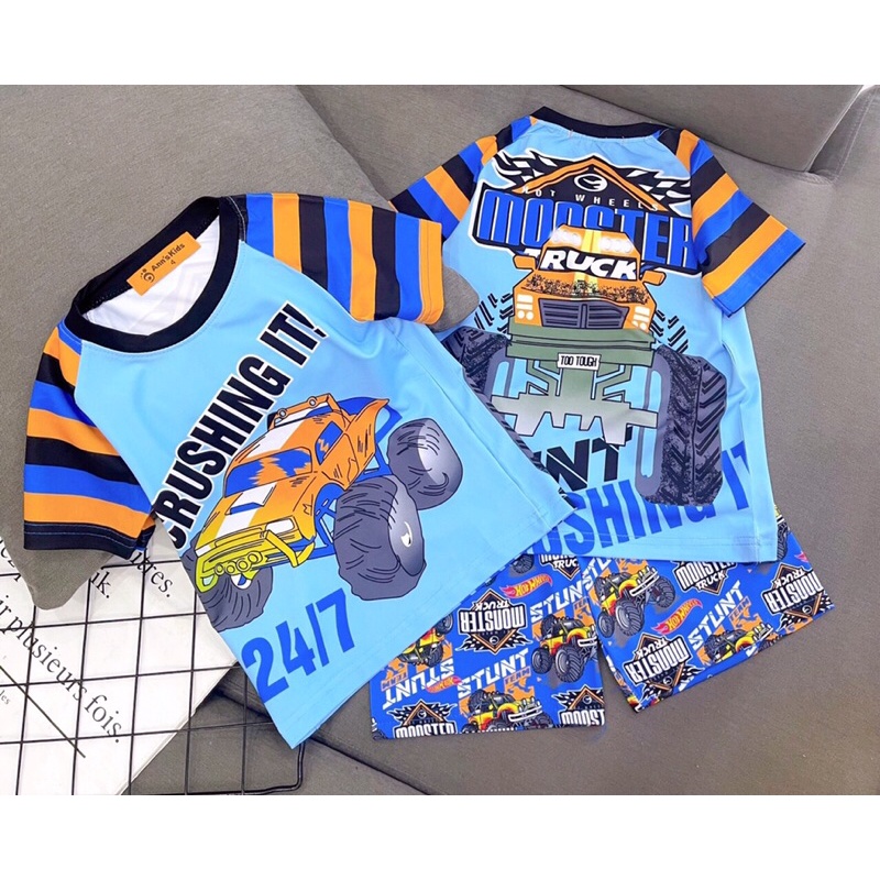 Bộ 3D thun lạnh bé trai