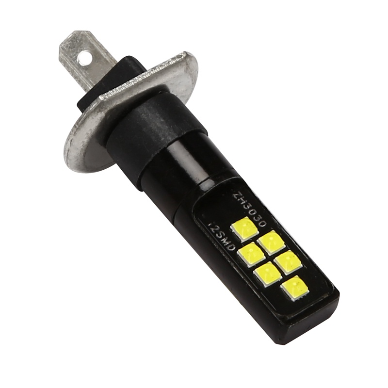 2 cái H1 Bóng đèn Led ô tô 12V-24V 12Smd 3030 Chipset,W5W Bóng đèn194 Bóng đèn Led cho đèn sương mù Màu trắng