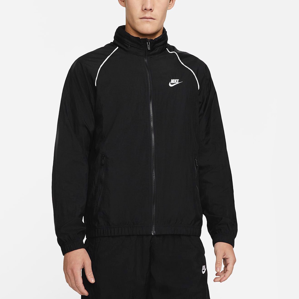 ÁO KHOÁC NIKE NSW WINDRUNNER TRACK HOODED BLACK / WHITE