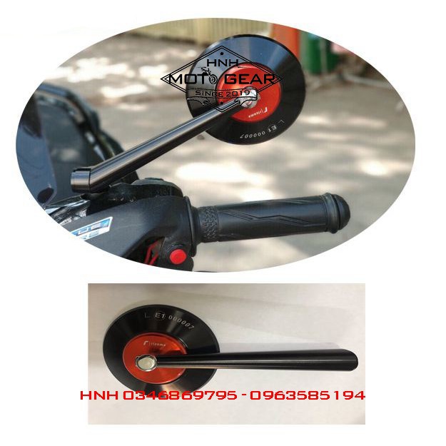 Gương Tròn Cắt CNC Rizoma Chính Hãng Cho Honda - Yamaha