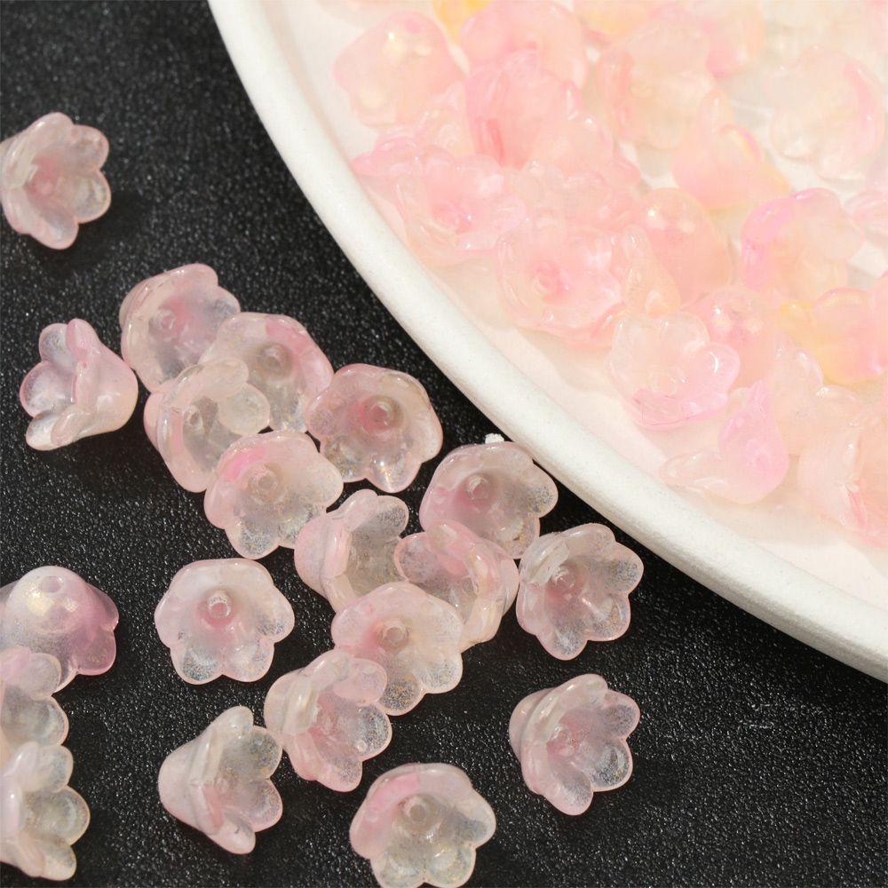 Set 50 Phụ Kiện Cài Tóc Đính Hạt Cườm Hình Hoa Thủ Công