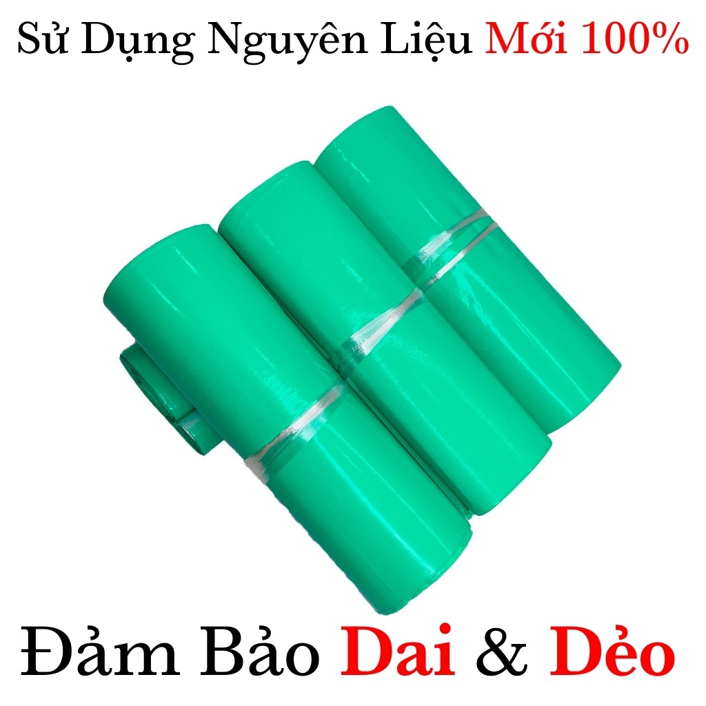 Túi Gói Hàng TUIGOIHANGHL Màu Xanh Mint In Mèo Thần Tài & Cám Ơn Khách Hàng Size 25x35 Túi Đóng Hàng XM02