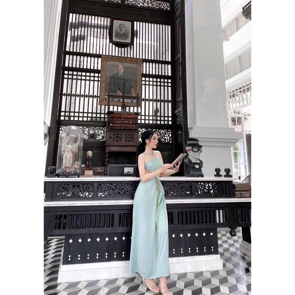 [Video] Đầm maxi đi biển xanh thừng kèm video và ảnh shop tự chụp | BigBuy360 - bigbuy360.vn