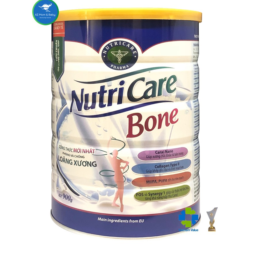 Sữa bột Nutricare Bone Mới phòng loãng xương cải thiện xương khớp (900g)