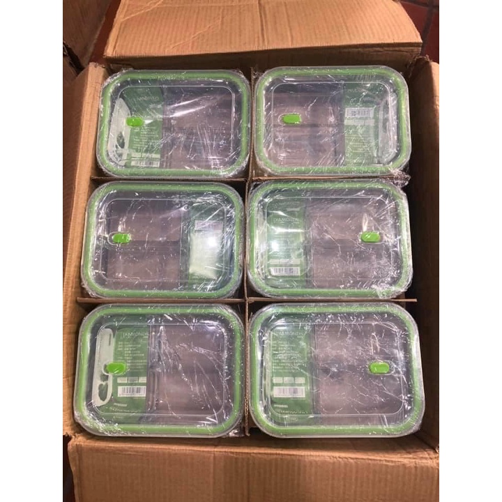 Hộp Đựng Cơm Thủy Tinh Cao Cấp 3 Ngăn ( Giao mầu ngẫu nhiên)