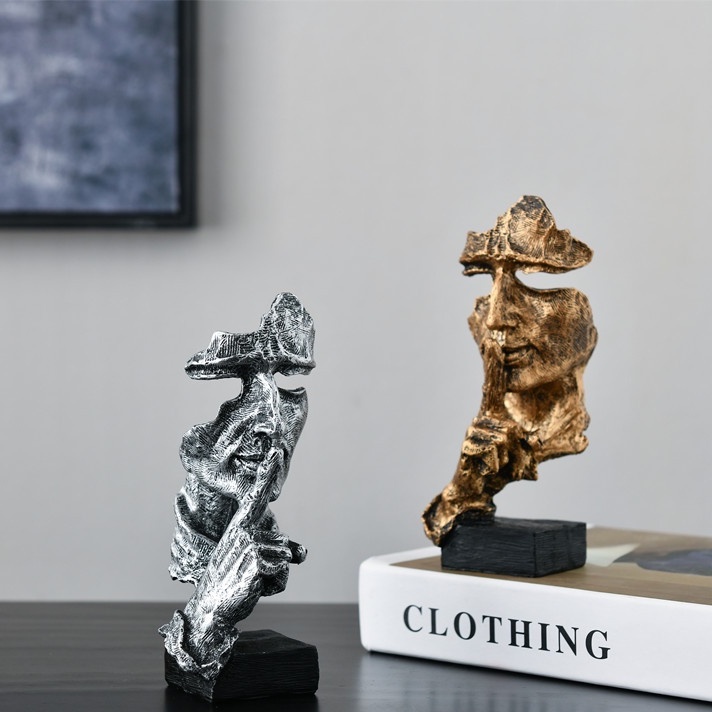 Bộ tượng tam không decor phòng phong cách bắc âu, không nói không nghe không nhìn