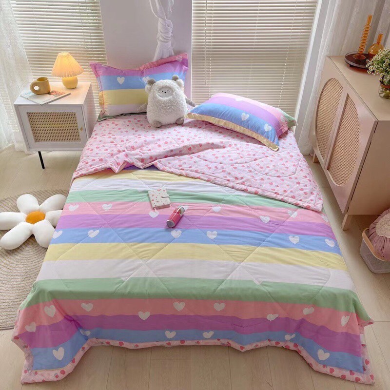 Bộ Chăn Ga Gối Cotton Living Chăn Chần - 100% Cotton Mẫu Hoạt Hình Cực Đáng Yêu Cho Các Bé