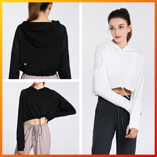  Lululemon Áo hoodie tập yoga dài tay thời trang dành cho nữ 