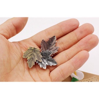 Cài áo nam nữ 3 lá màu phong cách. kt 3 x 6cm