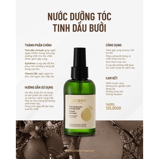 Xịt dưỡng tóc tinh dầu bưởi Cocoon 140ml