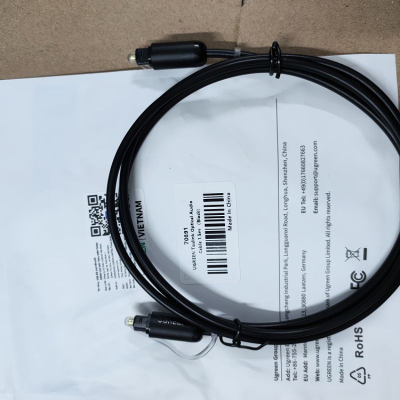 cáp âm thanh quang optical 1.5m ugreen 70891