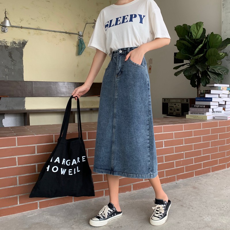 [Mã FADIRECT20 giảm 20K đơn 150K] [SẴN] Chân váy jean dài Midi Ulzzang Quảng Châu VJD2 | BigBuy360 - bigbuy360.vn