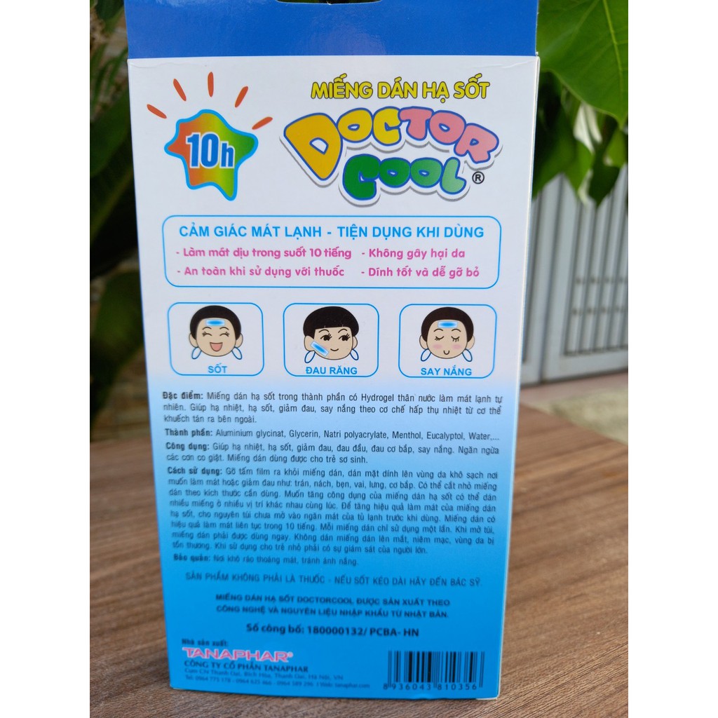 Dán hạ sốt doctor cool (Hộp 6 miếng)