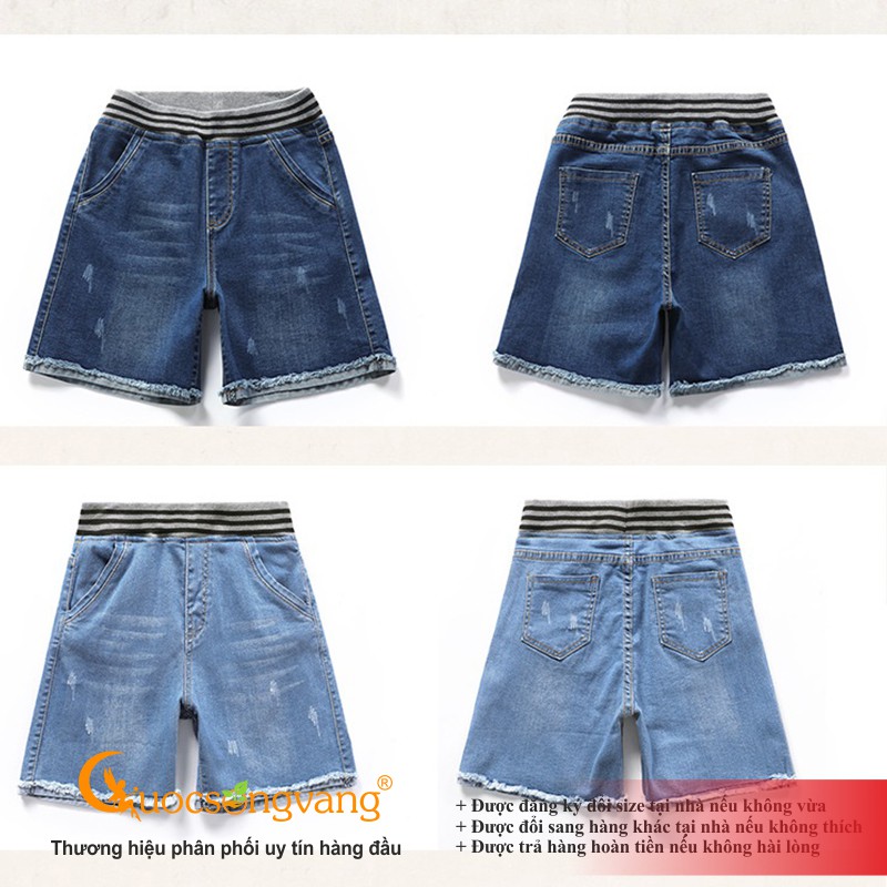 Quần short jean lưng cao quần short lưng thun GLQ123 Cuocsongvang