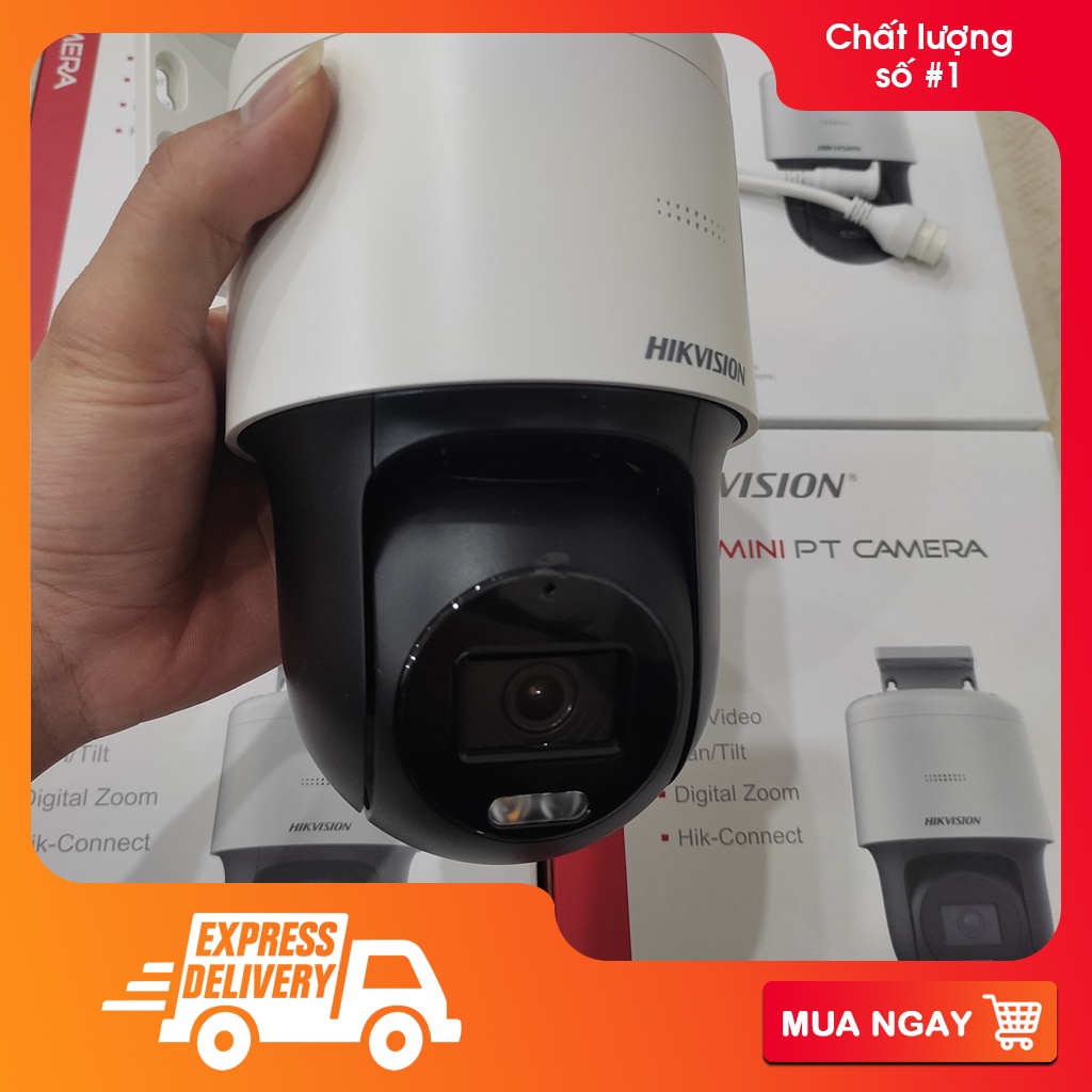 Camera PTZ quay quét 360 độ Hikvision DS-2DE2C400MW 4.0MP đàm thoại 2 chiều có màu ban đêm