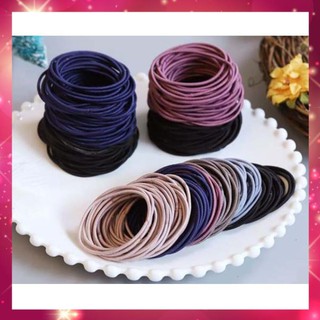 [Sale giá Sốc 1K] Thun cột tóc nhiều màu - loại tốt set 3 dây - [FOLLOW SHOP MUA HÀNG GIÁ 1K]