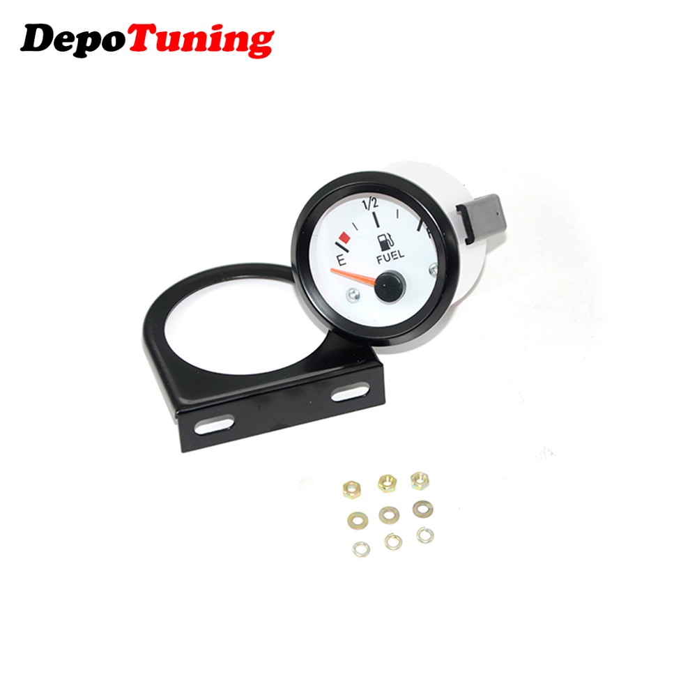 Đồng Hồ Đo Mức Nhiên Liệu 2" 52mm 12V Led 240-33 ohms Màu Trắng