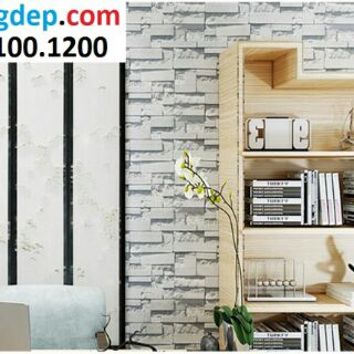 Giấy dán tường giả gạch 3D