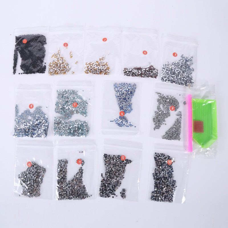 Bộ tranh đính đá tự làm hình cô gái xinh đẹp dùng trang trí | BigBuy360 - bigbuy360.vn