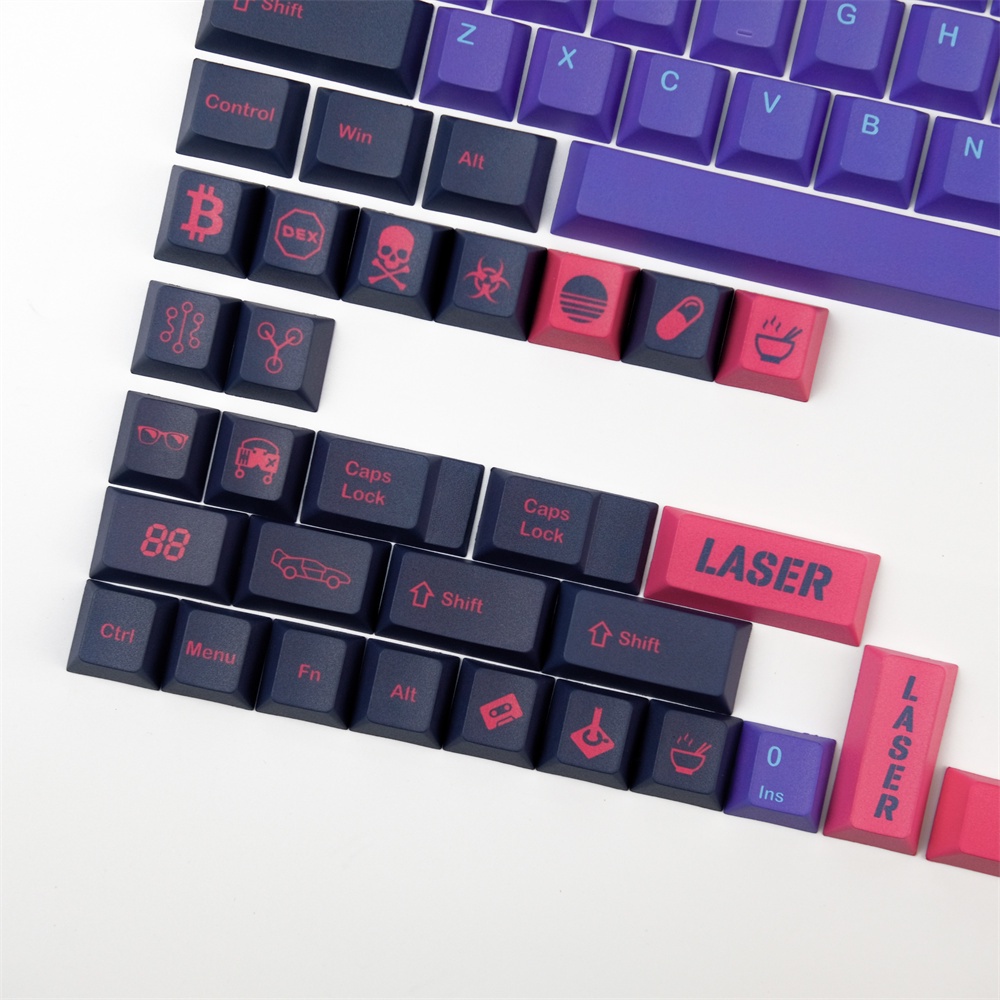 Kẹp phím bằng laser GMK, 132 phím Keycaps Cherry Profile DYE-SUB Cá nhân hóa GMK Keycaps cho bàn phím cơ