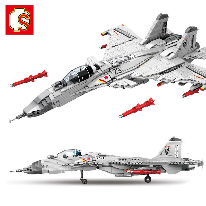 （CÓ SẴN）Đồ chơi lắp ráp mô hinh Sembo 202055 Máy Bay Chiến Đấu J15 Flying Shark
