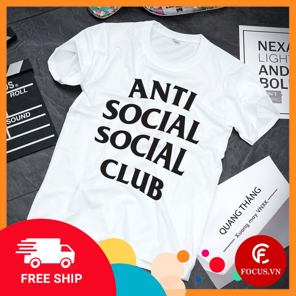 [Bán chạy] Áo phông in chữ ANTI SOCIAL SOCIAL CLUB