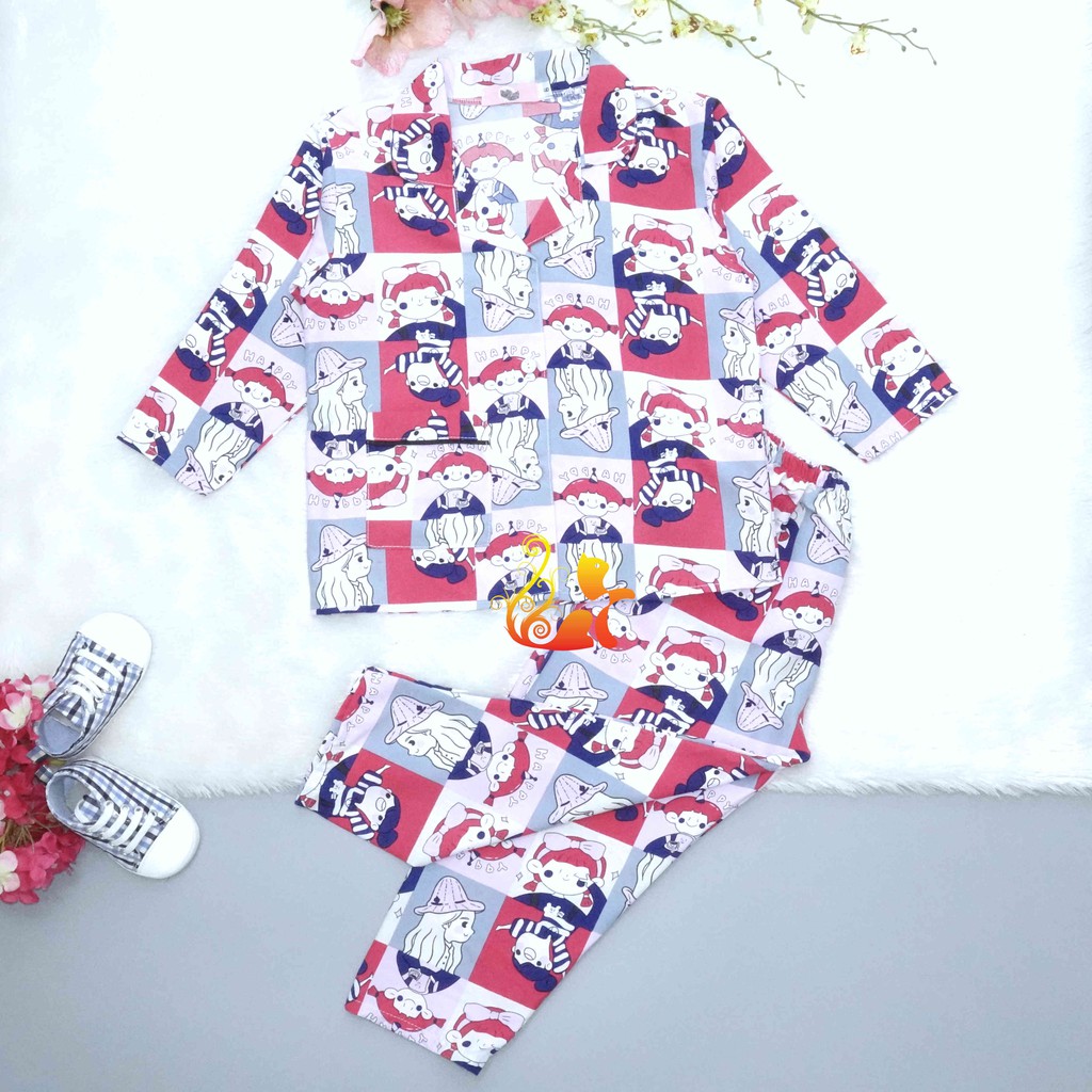 Đồ Bộ Mặc Nhà &quot;Cô gái Happy&quot; Pijama Kate Thái Quần Dài - Cho Bé 16-42kg.