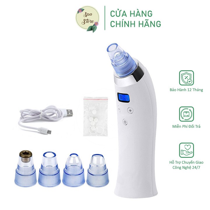 Máy Hút Mụn Đa Năng Comedo Cầm Tay Comedo Cao Cấp Chính Hãng Hàn Quốc Đầu Đen Cám 5 Chế Độ Mạnh Êm Bảo Hành 12 Tháng