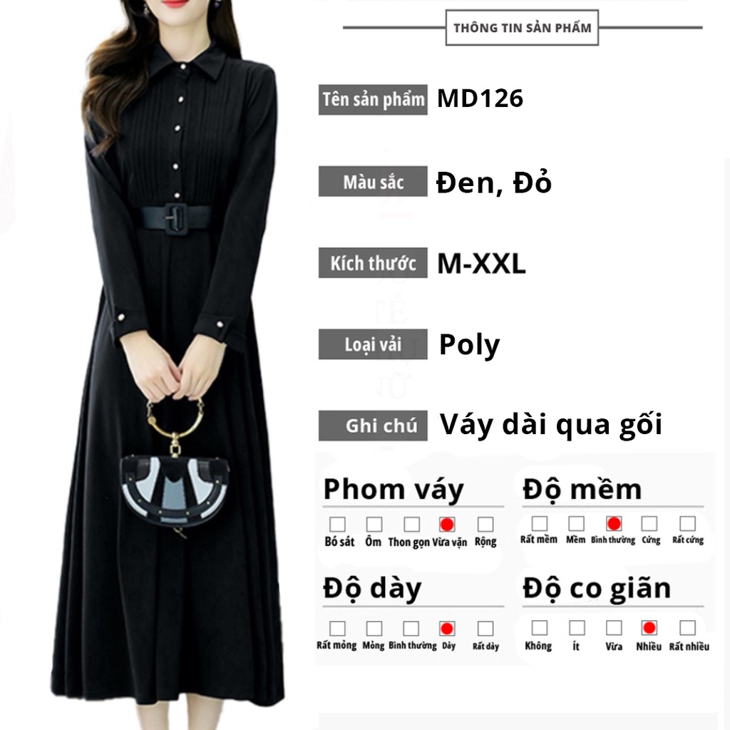 Đầm trung niên sang trong cho mẹ bigsize dự tiệc thiết kế dáng suông đẹp cao cấp MD126 -  WB WOMAN & BEAUTY