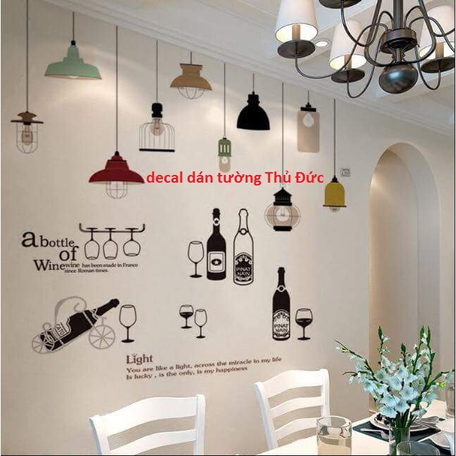 decal dán tường combo trang trí bếp ăn
