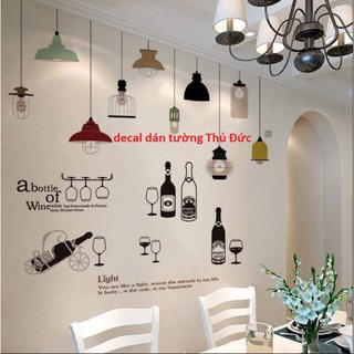 Decal dán tường combo trang trí bếp ăn
