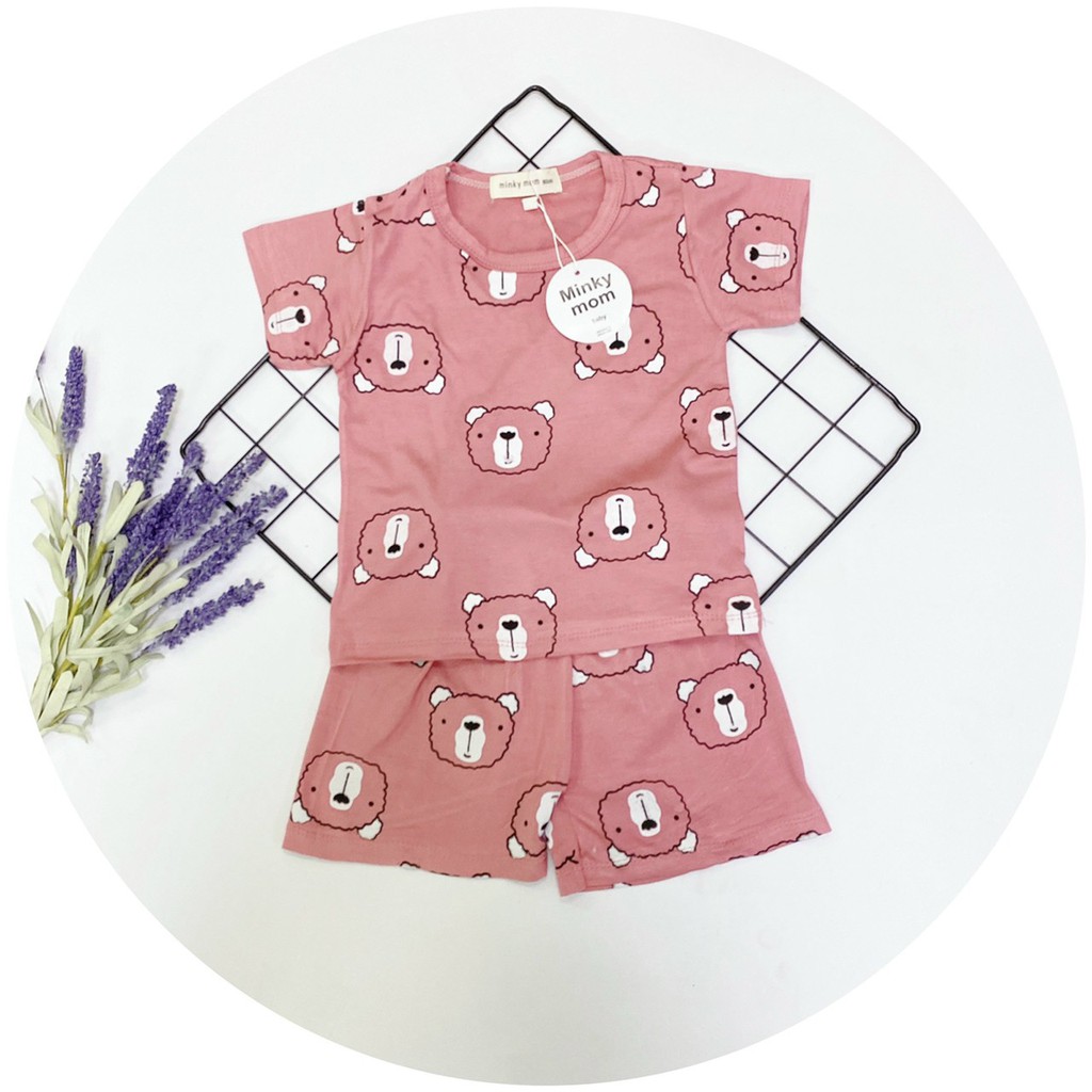 Đồ Bộ Bé Trai, Bé Gái Minky Mom Vải Thun Lạnh, Bộ Cộc Tay Cho Bé Mặc Nhà, Bộ Quần Áo Trẻ Em Dễ Thương Mùa Hè DTST2021