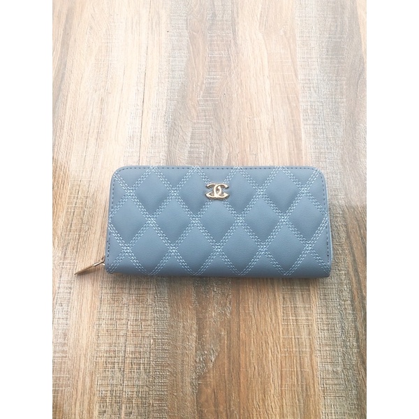 Ví nữ ví hiệu CHANEL màu xanh cầm tay đựng thẻ t.iền siêu tiện 🥰 FREESHIP 🥰