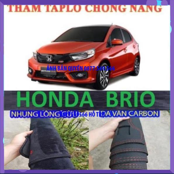 THAM TAPLO DA VÂN GỖ HONDA BRIO THẢM TRẢI LÓT TAPLO CAO CẤP 3 LỚP CHỐNG TRƯỢT CHỊU NHIỆT XE HƠI BAO HÀI LÒNG