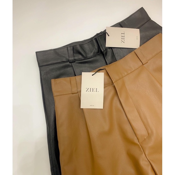 ZIEL Quần shorts da cá tính có lớp lót [SHIP HOẢ TỐC]