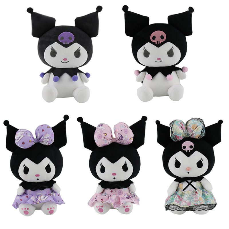 Đồ chơi nhồi bông Hình Kuromi 25cm Mềm Mại Đáng Yêu Làm Quà Tặng Sinh Nhật Cho Bé