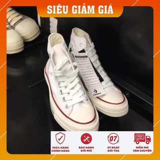Free ship giày thể thao sneaker cv trắng cổ cao