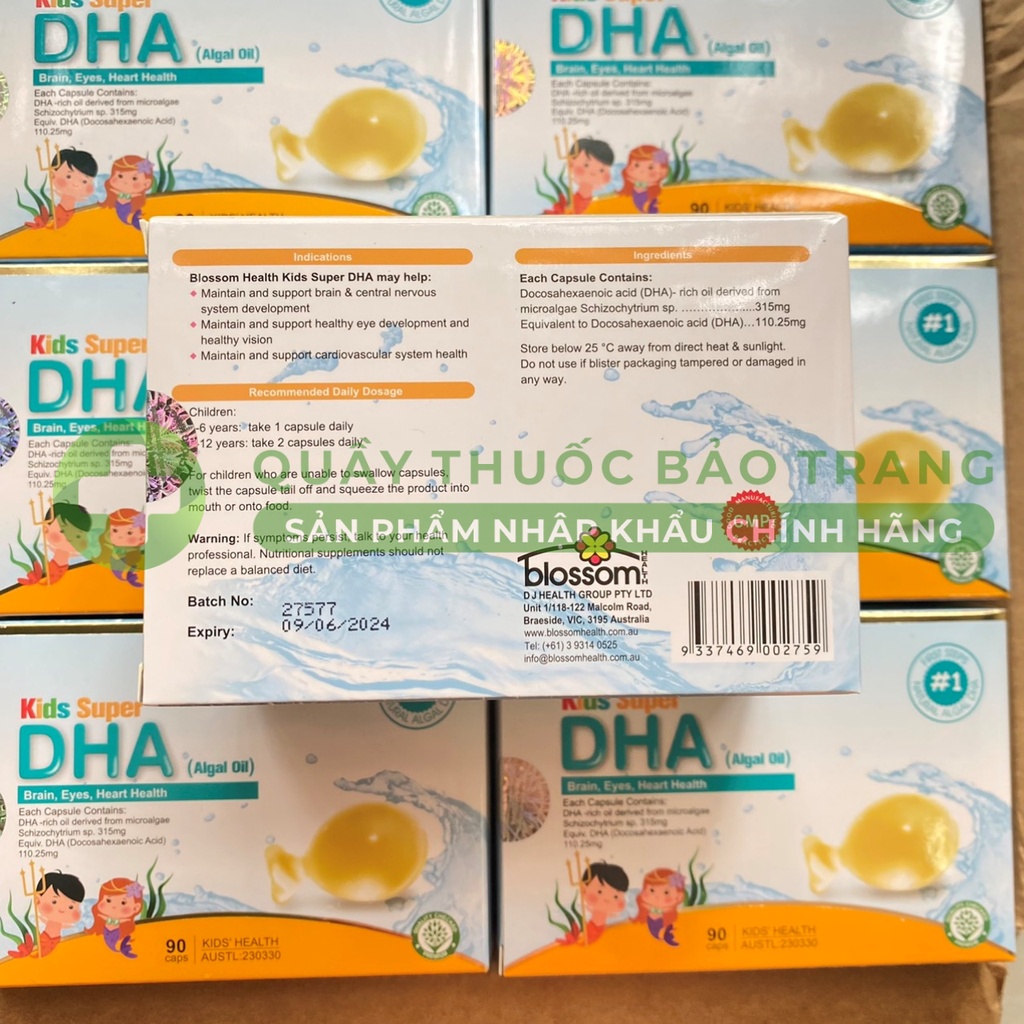 Viên Uống DHA  Blossom - Super DHA For Kids chiết xuất từ tảo biển