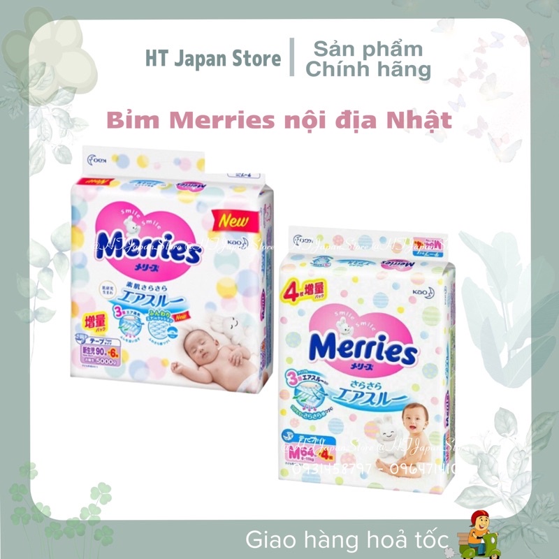 Bỉm tã quần Merries nội địa nhật (M33, L27, XL24, NB96, S88, M68,L58, XL44)